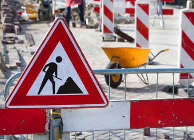 verkeersbord wegwerkzaamheden